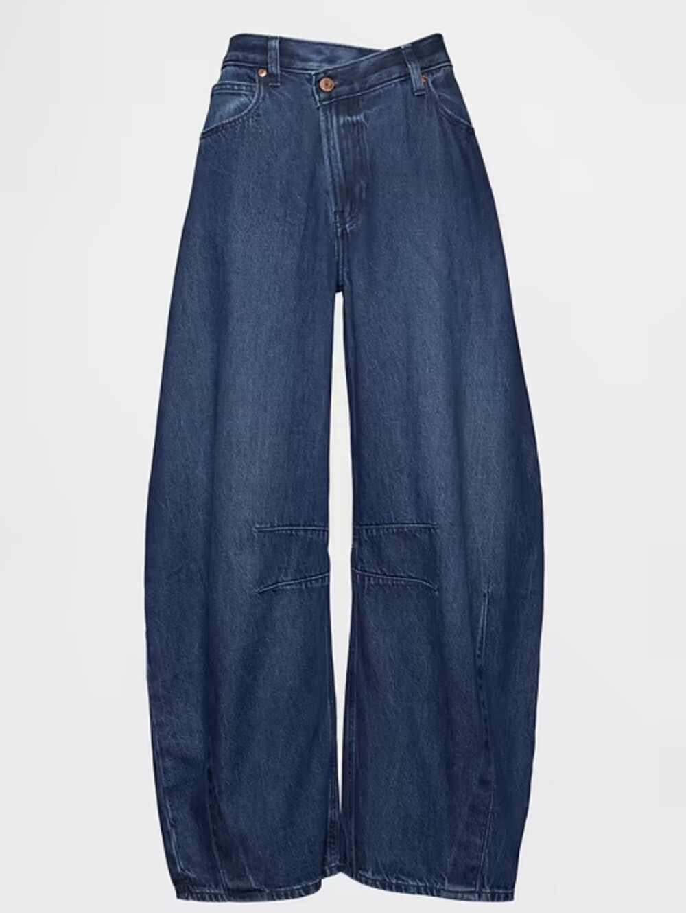 GAP High Rise UltraSoft Crossover Horseshoe Jeans - Dark Navy Blue - SZ 28 SHORT